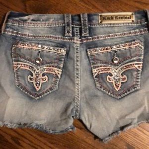 Rock revival jean shorts